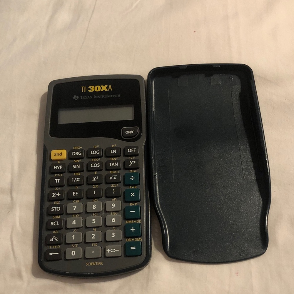 Texas Instruments TI-30XA Scientific Calculator - Black with Teal Keys